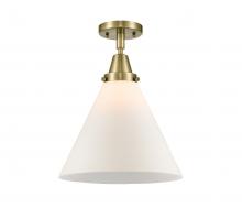 Innovations Lighting 447-1C-AB-G41-L-LED - Cone - 1 Light - 12 inch - Antique Brass - Semi-Flush Mount