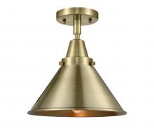 Innovations Lighting 447-1C-AB-M10-AB-LED - Briarcliff - 1 Light - 10 inch - Antique Brass - Semi-Flush Mount