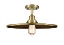Innovations Lighting 447-1C-AB-MFR-AB-16-LED - Appalachian - 1 Light - 16 inch - Antique Brass - Semi-Flush Mount