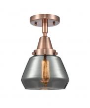Innovations Lighting 447-1C-AC-G173-LED - Fulton - 1 Light - 7 inch - Antique Copper - Semi-Flush Mount