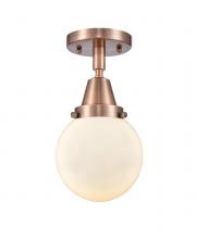 Innovations Lighting 447-1C-AC-G201-6-LED - Beacon - 1 Light - 6 inch - Antique Copper - Semi-Flush Mount