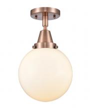 Innovations Lighting 447-1C-AC-G201-8-LED - Beacon - 1 Light - 8 inch - Antique Copper - Semi-Flush Mount