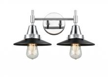 Innovations Lighting 447-2W-PC-M6-BK-LED - Railroad - 2 Light - 17 inch - Polished Chrome - Bath Vanity Light