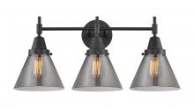 Innovations Lighting 447-3W-BK-G43 - Cone - 3 Light - 26 inch - Matte Black - Bath Vanity Light