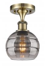 Innovations Lighting 516-1C-AB-G556-6SM - Rochester - 1 Light - 6 inch - Antique Brass - Semi-Flush Mount