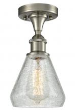 Innovations Lighting 516-1C-SN-G275-LED - Conesus - 1 Light - 6 inch - Brushed Satin Nickel - Semi-Flush Mount