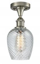 Innovations Lighting 516-1C-SN-G292-LED - Salina - 1 Light - 6 inch - Brushed Satin Nickel - Semi-Flush Mount