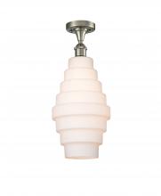 Innovations Lighting 516-1C-SN-G671-8-LED - Cascade - 1 Light - 8 inch - Brushed Satin Nickel - Semi-Flush Mount