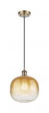 Innovations Lighting 516-1P-AB-G481-10AM - Brookhaven Sphere - 1 Light - 11 inch - Antique Brass - Cord hung - Mini Pendant
