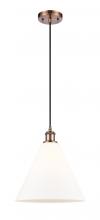 Innovations Lighting 516-1P-AC-GBC-121 - Berkshire - 1 Light - 12 inch - Antique Copper - Cord hung - Mini Pendant