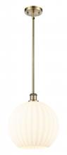 Innovations Lighting 516-1S-AB-G1217-12WV - White Venetian - 1 Light - 12 inch - Antique Brass - Mini Pendant