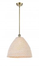Innovations Lighting 516-1S-AB-NBD-16-NAT - Bristol Natural - 1 Light - 6 inch - Antique Brass - Mini Pendant