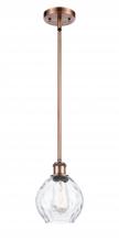 Innovations Lighting 516-1S-AC-G362-LED - Waverly - 1 Light - 6 inch - Antique Copper - Mini Pendant