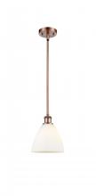 Innovations Lighting 516-1S-AC-GBD-751-LED - Bristol - 1 Light - 8 inch - Antique Copper - Mini Pendant