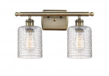 Innovations Lighting 516-2W-AB-G112C-5CL - Cobbleskill - 2 Light - 15 inch - Antique Brass - Bath Vanity Light