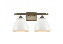 Innovations Lighting 516-2W-AB-M14-W-LED - Adirondack - 2 Light - 18 inch - Antique Brass - Bath Vanity Light
