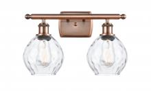Innovations Lighting 516-2W-AC-G362-LED - Waverly - 2 Light - 16 inch - Antique Copper - Bath Vanity Light