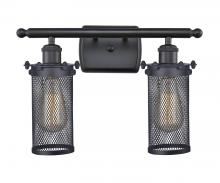 Innovations Lighting 516-2W-BK-CE219-LED - Bleecker - 2 Light - 14 inch - Matte Black - Bath Vanity Light