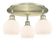 Innovations Lighting 516-3C-AB-G121-6 - Athens - 3 Light - 18 inch - Antique Brass - Semi-Flush Mount