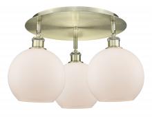 Innovations Lighting 516-3C-AB-G121-8 - Athens - 3 Light - 20 inch - Antique Brass - Semi-Flush Mount