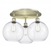 Innovations Lighting 516-3C-AB-G122-10 - Athens - 3 Light - 22 inch - Antique Brass - Semi-Flush Mount