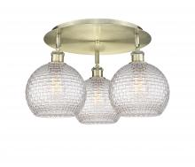 Innovations Lighting 516-3C-AB-G122C-8CL - Athens - 3 Light - 20 inch - Antique Brass - Semi-Flush Mount