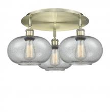 Innovations Lighting 516-3C-AB-G247 - Gorham - 3 Light - 21 inch - Antique Brass - Semi-Flush Mount