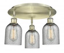 Innovations Lighting 516-3C-AB-G257 - Caledonia - 3 Light - 17 inch - Antique Brass - Semi-Flush Mount