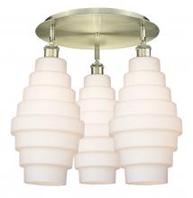 Innovations Lighting 516-3C-AB-G671-8 - Cascade - 3 Light - 20 inch - Antique Brass - Semi-Flush Mount