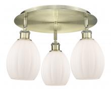 Innovations Lighting 516-3C-AB-G81 - Eaton - 3 Light - 17 inch - Antique Brass - Semi-Flush Mount