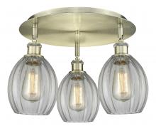 Innovations Lighting 516-3C-AB-G82 - Eaton - 3 Light - 17 inch - Antique Brass - Semi-Flush Mount