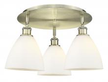 Innovations Lighting 516-3C-AB-GBD-751 - Bristol - 3 Light - 19 inch - Antique Brass - Semi-Flush Mount