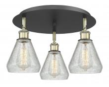 Innovations Lighting 516-3C-BAB-G275 - Conesus - 3 Light - 18 inch - Black Antique Brass - Semi-Flush Mount