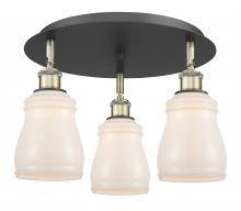 Innovations Lighting 516-3C-BAB-G391 - Ellery - 3 Light - 17 inch - Black Antique Brass - Semi-Flush Mount