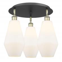 Innovations Lighting 516-3C-BAB-G651-7 - Cindyrella - 3 Light - 19 inch - Black Antique Brass - Semi-Flush Mount