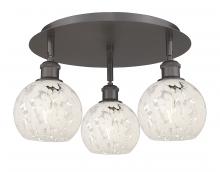 Innovations Lighting 516-3C-OB-G1216-6WM - White Mouchette - 3 Light - 18 inch - Oil Rubbed Bronze - Semi-Flush Mount