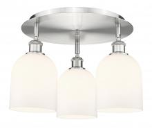 Innovations Lighting 516-3C-SN-G558-6GWH - Bella - 3 Light - 17 inch - Satin Nickel - Semi-Flush Mount