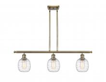 Innovations Lighting 516-3I-AB-G1013-LED - Belfast - 3 Light - 36 inch - Antique Brass - Stem hung - Island Light