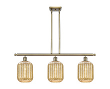 Innovations Lighting 516-3I-AB-G460-7ME - Preston Cylinder - 3 Light - 36 inch - Antique Brass - Stem Hung - Island Light