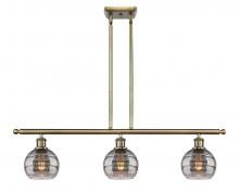 Innovations Lighting 516-3I-AB-G556-6SM - Rochester - 3 Light - 36 inch - Antique Brass - Stem hung - Island Light