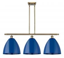 Innovations Lighting 516-3I-AB-MBD-12-BL - Plymouth - 3 Light - 39 inch - Antique Brass - Stem hung - Island Light