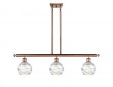 Innovations Lighting 516-3I-AC-G1213-6-LED - Athens Deco Swirl - 3 Light - 36 inch - Antique Copper - Stem hung - Island Light