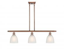 Innovations Lighting 516-3I-AC-G381-LED - Castile - 3 Light - 36 inch - Antique Copper - Stem hung - Island Light