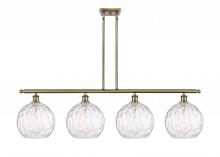 Innovations Lighting 516-4I-AB-G1215-10 - Athens Water Glass - 4 Light - 48 inch - Antique Brass - Stem hung - Island Light