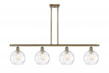 Innovations Lighting 516-4I-AB-G1215-8 - Athens Water Glass - 4 Light - 48 inch - Antique Brass - Stem hung - Island Light