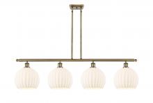 Innovations Lighting 516-4I-AB-G1217-10WV - White Venetian - 4 Light - 48 inch - Antique Brass - Stem Hung - Island Light