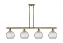 Innovations Lighting 516-4I-AB-G122C-8CL - Athens - 4 Light - 48 inch - Antique Brass - Stem hung - Island Light