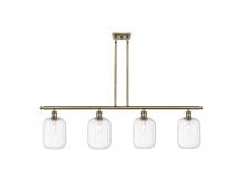 Innovations Lighting 516-4I-AB-G460-7CL - Preston Cylinder - 4 Light - 48 inch - Antique Brass - Stem Hung - Island Light