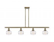 Innovations Lighting 516-4I-AB-G556-6CL - Rochester - 4 Light - 48 inch - Antique Brass - Stem hung - Island Light