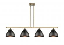 Innovations Lighting 516-4I-AB-M14-BK-LED - Adirondack - 4 Light - 48 inch - Antique Brass - Stem hung - Island Light